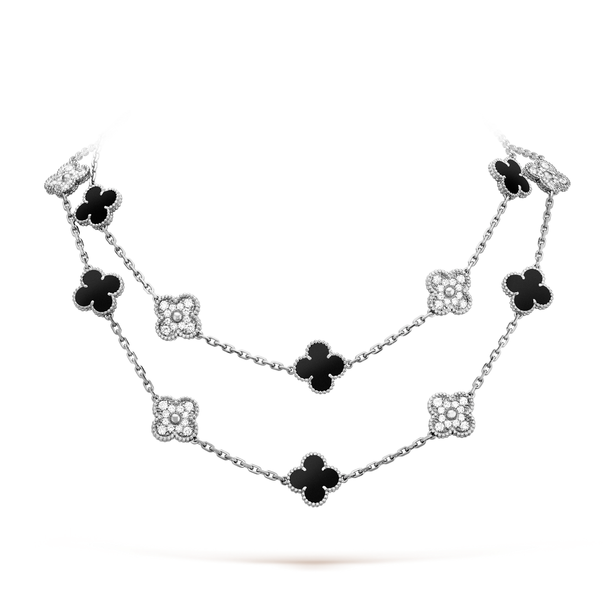 [Topon]CLOVER 20 MOTIFS ONYX DIAMOND SILVER