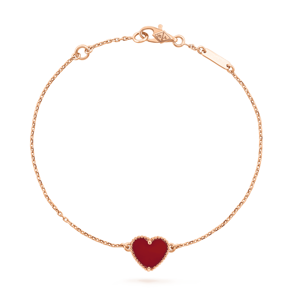 [Topon]HEART CARNELIAN PINK GOLD BRACELET