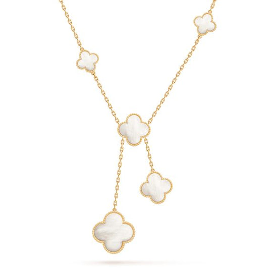 [Topon]CLOVER MOTHER OF PEARL NECKLACE 6 MOTIF