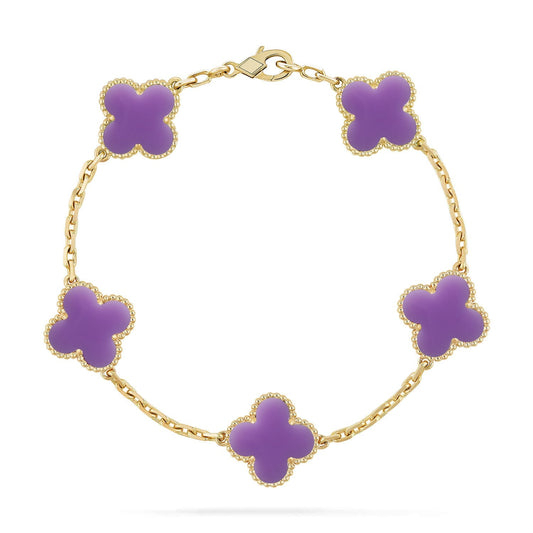 [Topon]CLOVER 5 MOTIF LIGHT PURPLE BRACELET COLLECTION