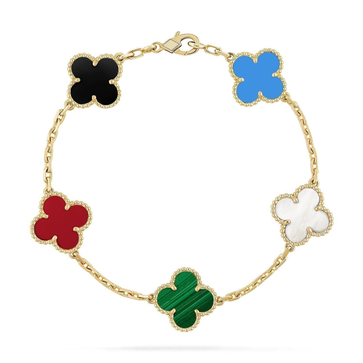 [Topon]CLOVER 5 MOTIFS MULTICOLOR BRACELET