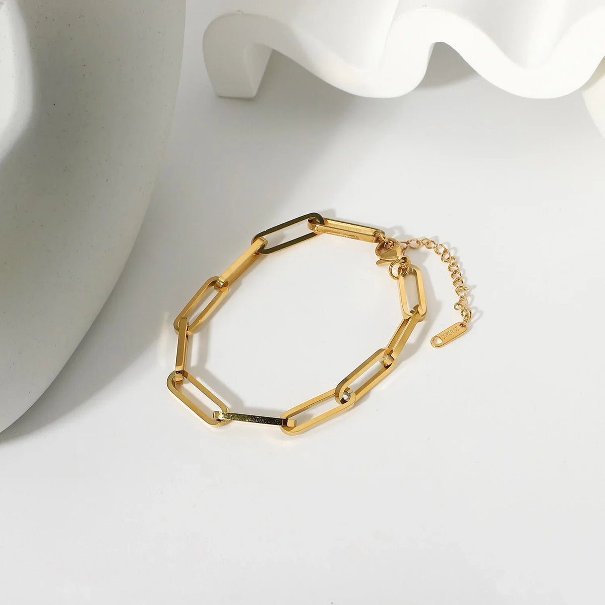 [Topon]Asta Gold Paperclip Chain Bracelet