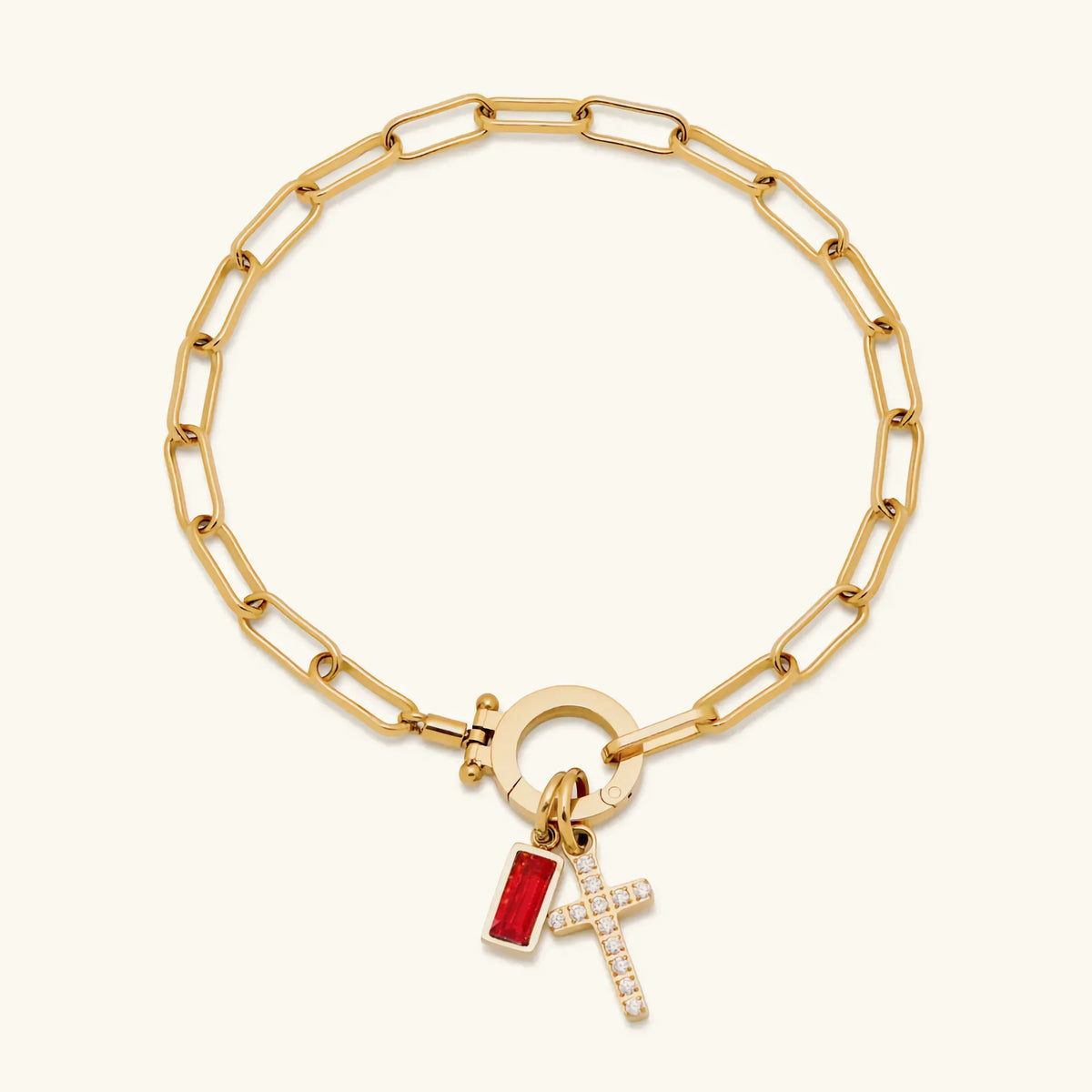[Topon]Annabella Birthstone Cross Bracelet
