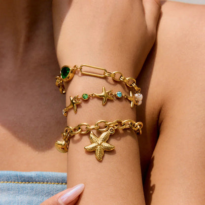 [Topon]Melanie Emerald Pearl Bracelet