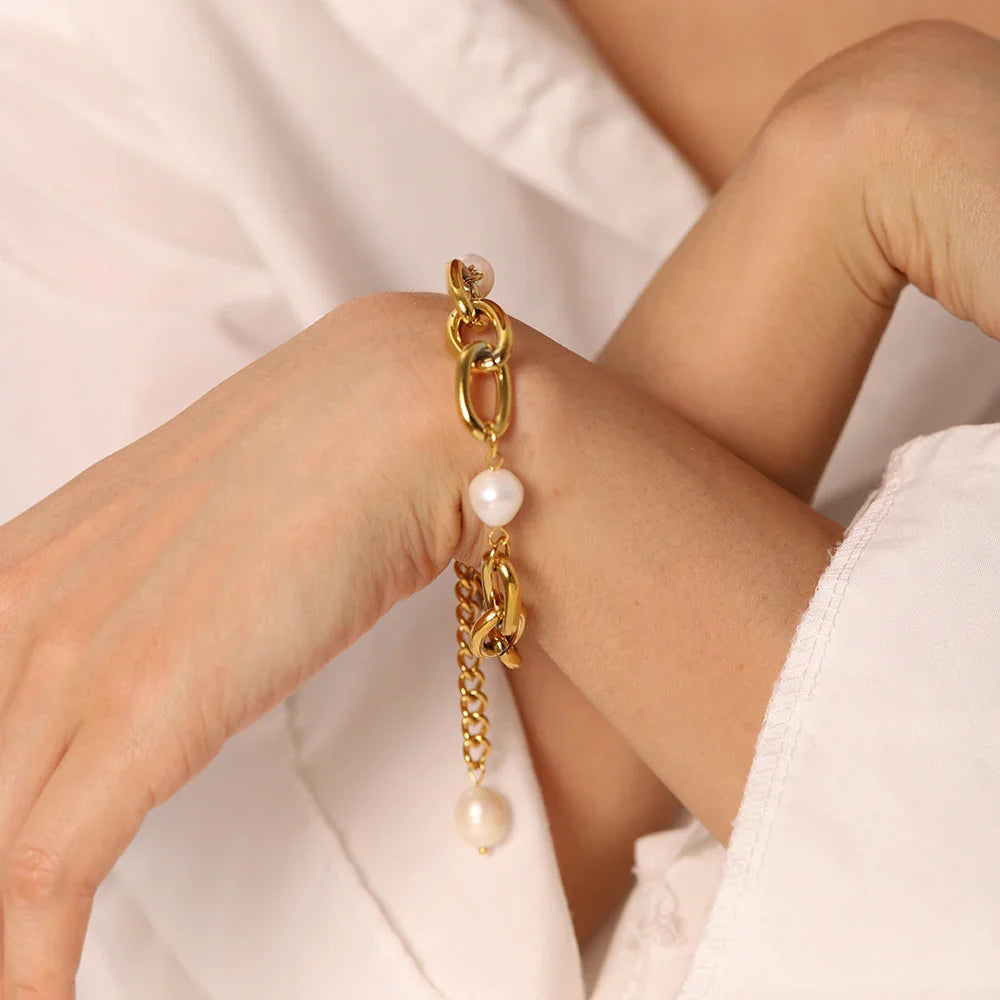 [Topon]Ysabel Chunky Freshwater Pearl Bracelet