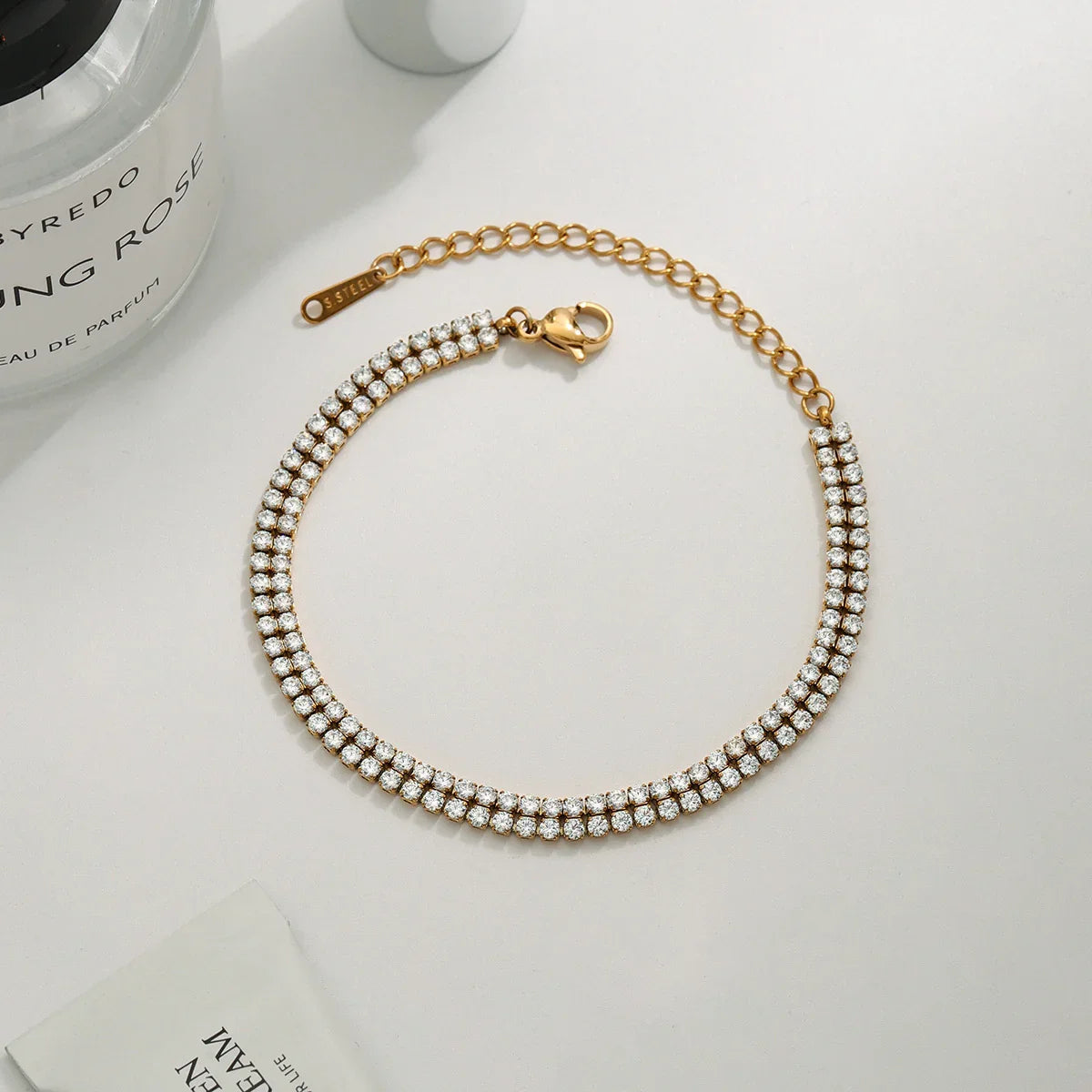 [Topon]Celene Layered Tennis Bracelet