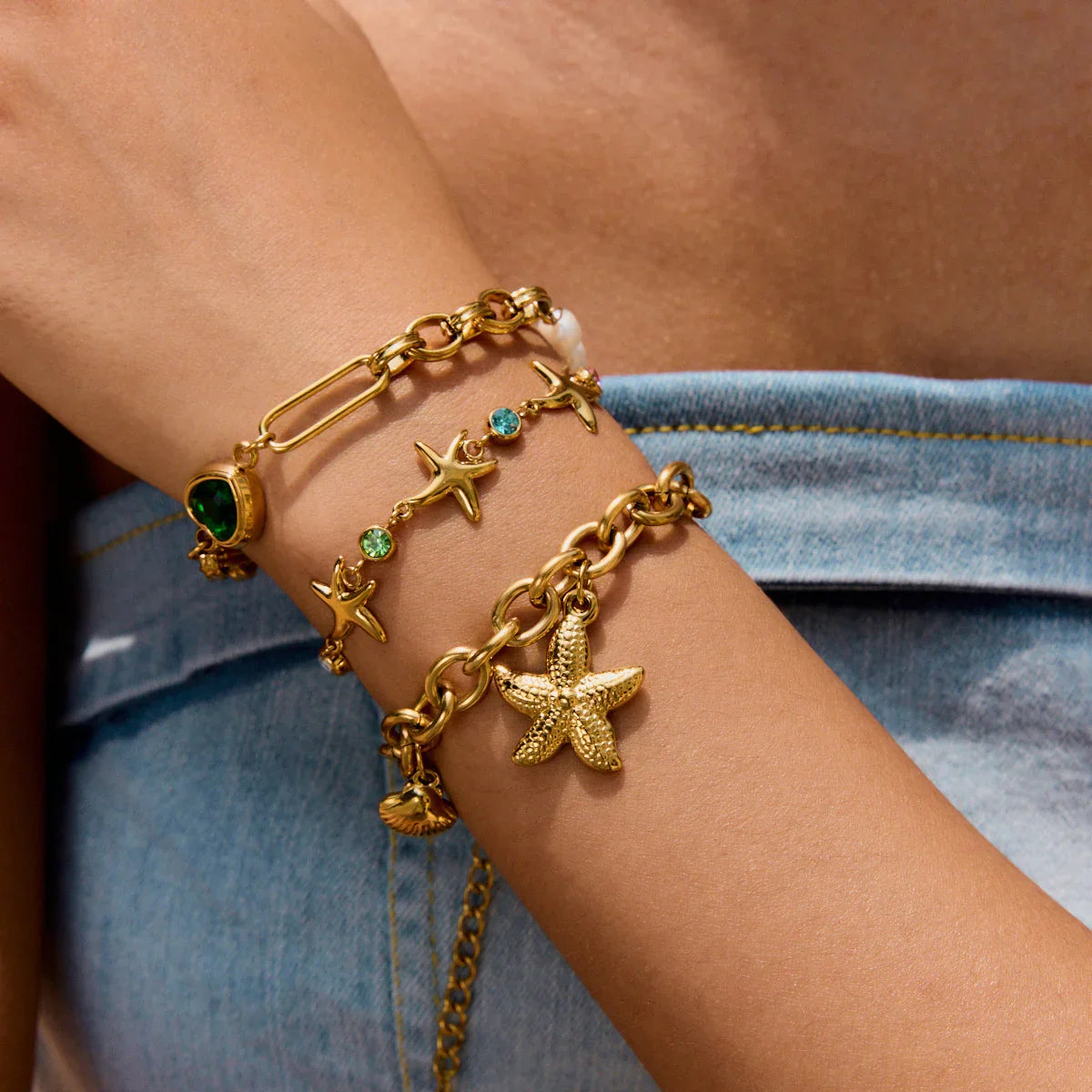 [Topon]Kristine Golden Starfish Bracelet