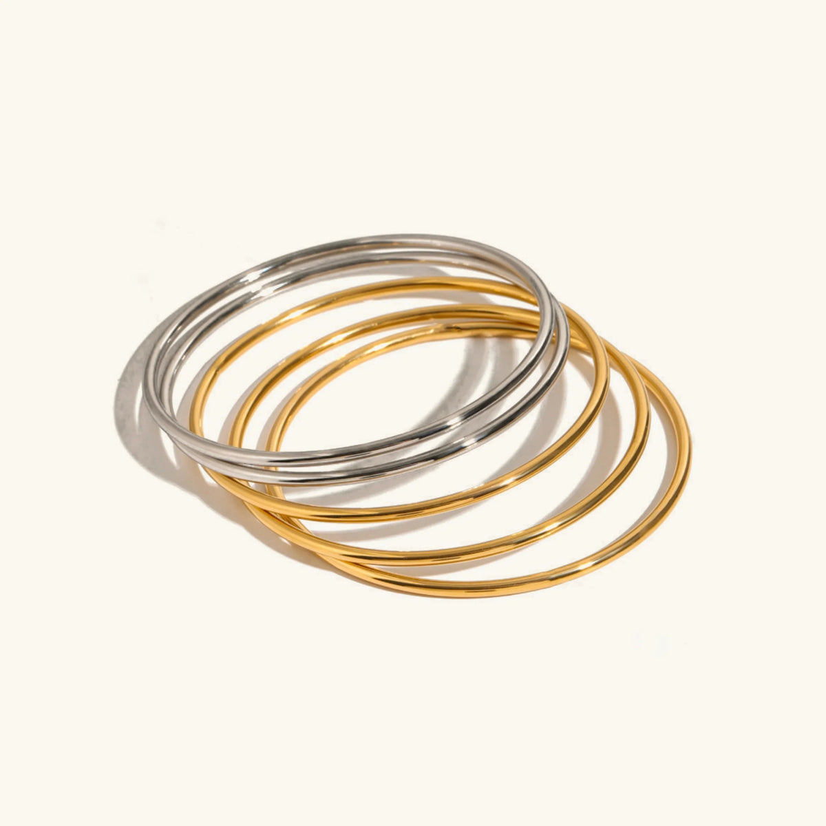 [Topon]Shannon Gold Bangle Set