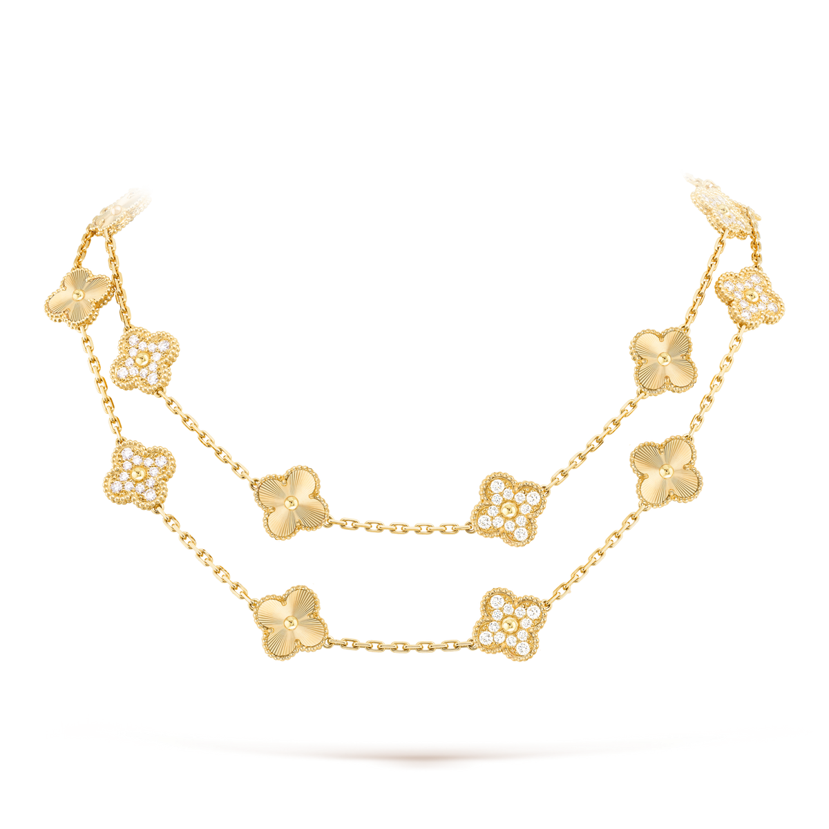 [Topon]CLOVER 20 MOTIFS LASER DIAMOND NECKLACE