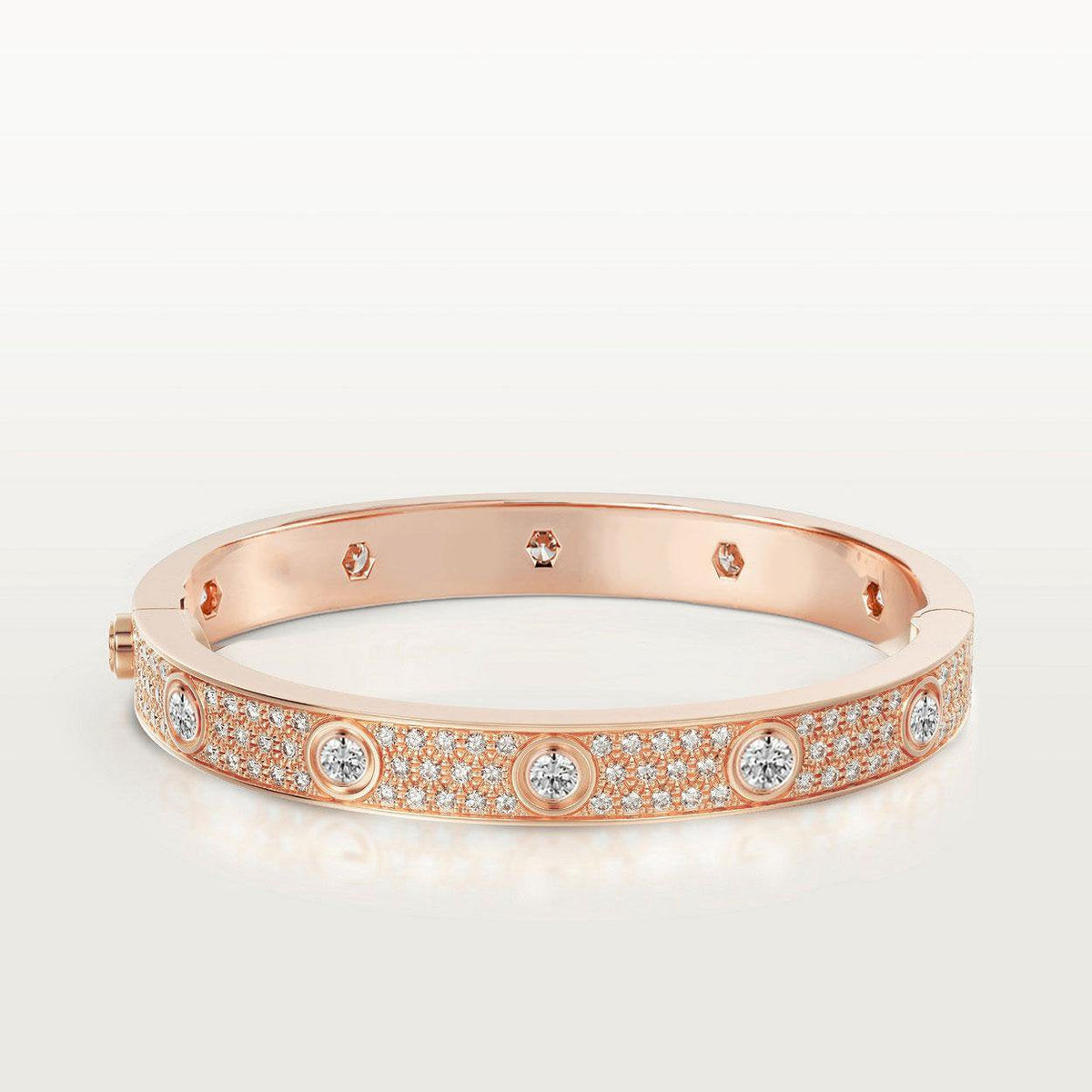 [Topon]LOVE BRACELET 6.1MM DIAMOND-PAVED 10 BIG DIAMONDS